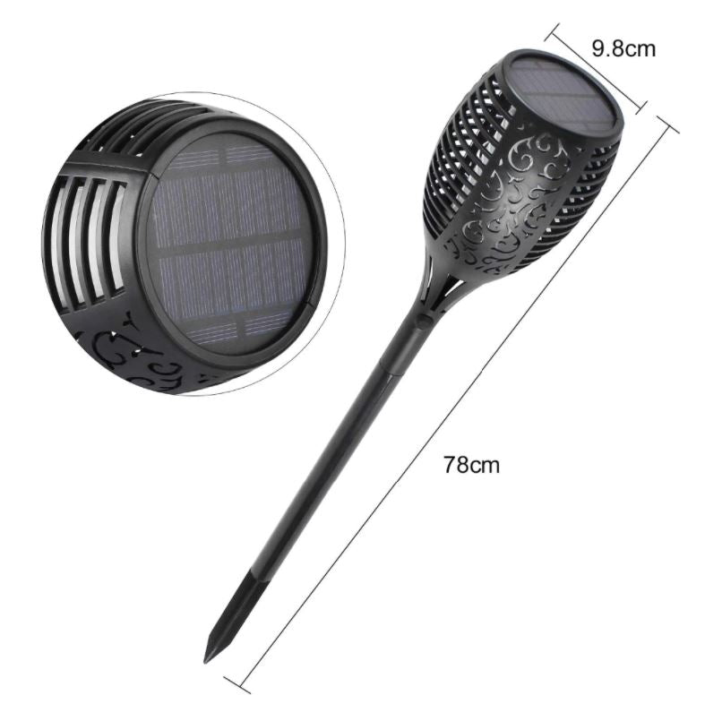 BowLift | LED Solar Garden Torches Deluxe 96 LED (4 pieces)