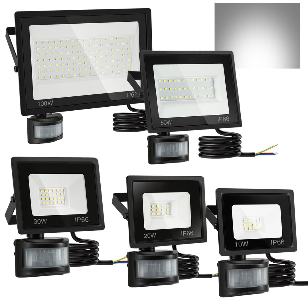 LED Floodlight with Motion Sensor Cool White 10W-100W (no plug) | Bowlift