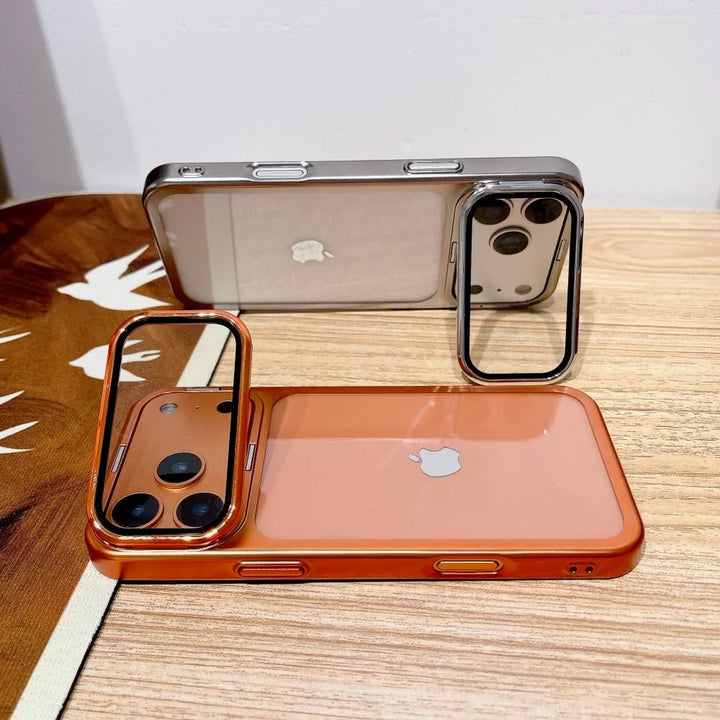 BowLift | Ultra-thin iPhone 17 Case with Foldable Camera Stand & Glass Protection