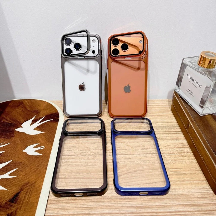 BowLift | Ultra-thin iPhone 17 Case with Foldable Camera Stand & Glass Protection