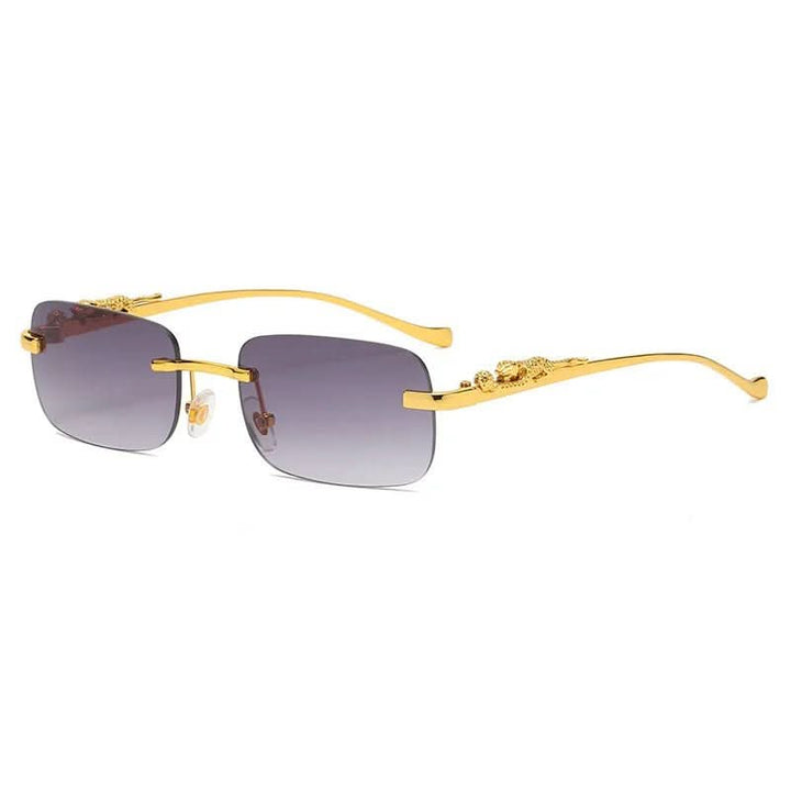 BowLift | Rimless sunglasses with leopard head design and UV400 protection