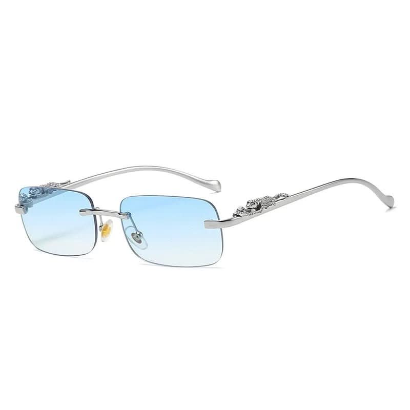 BowLift | Rimless sunglasses with leopard head design and UV400 protection