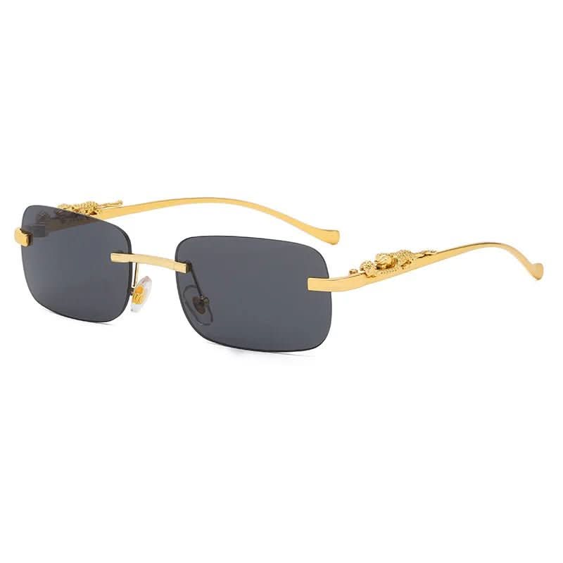 BowLift | Rimless sunglasses with leopard head design and UV400 protection
