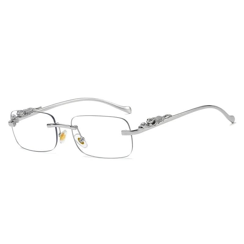 BowLift | Rimless sunglasses with leopard head design and UV400 protection