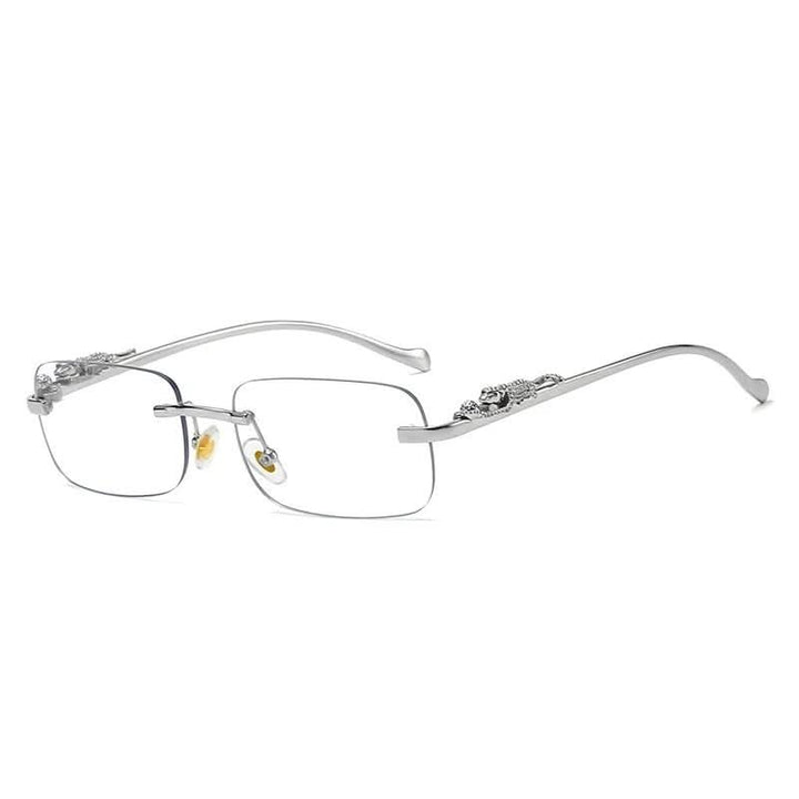 BowLift | Rimless sunglasses with leopard head design and UV400 protection