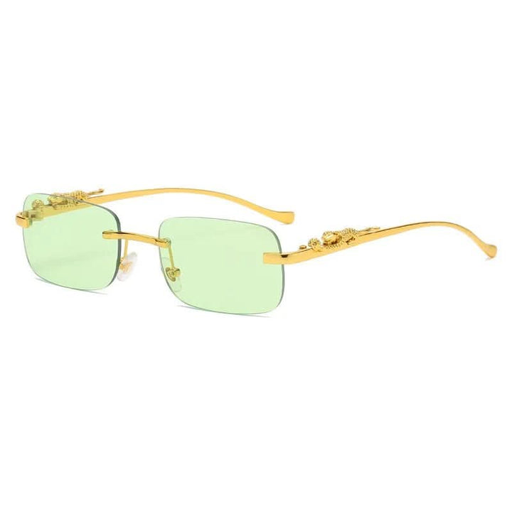 BowLift | Rimless sunglasses with leopard head design and UV400 protection