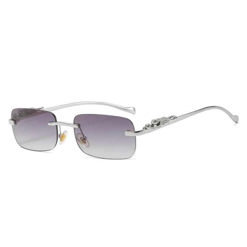 BowLift | Rimless sunglasses with leopard head design and UV400 protection