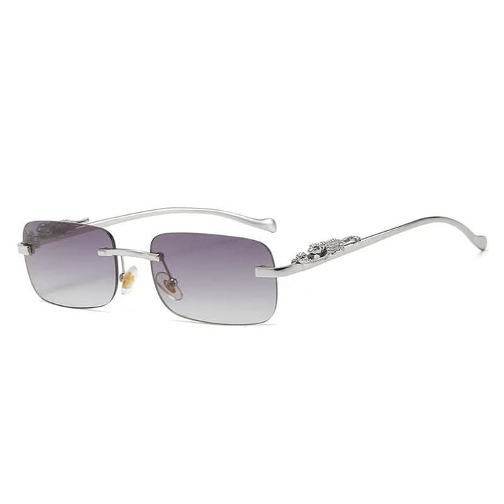 BowLift | Rimless sunglasses with leopard head design and UV400 protection