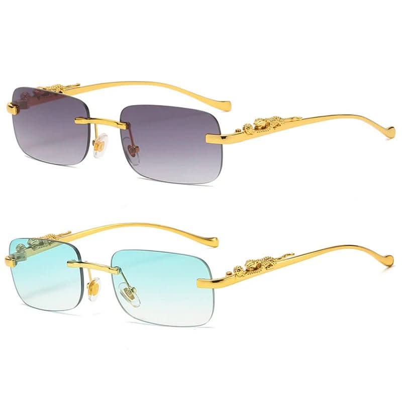 BowLift | Rimless sunglasses with leopard head design and UV400 protection
