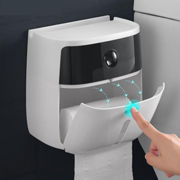 BowLift | LF82003toilet paper holder plastic bathroom double paper tissue box wall mounted paper shelf storage box toilet tissue dispenser