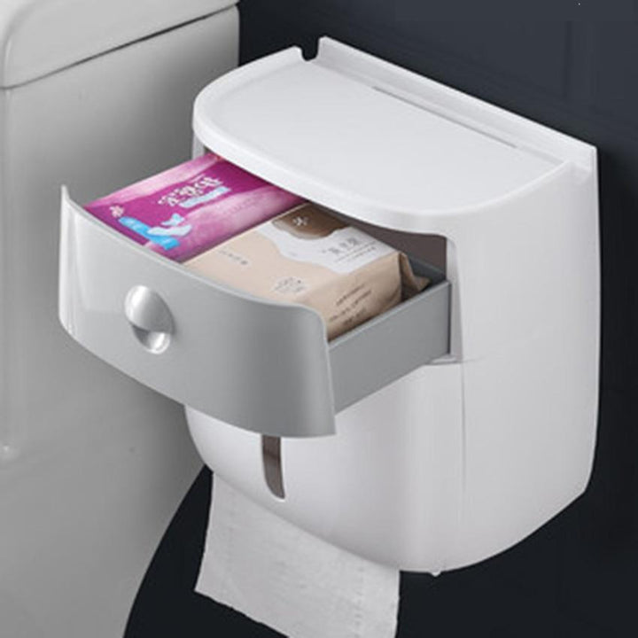 BowLift | LF82003toilet paper holder plastic bathroom double paper tissue box wall mounted paper shelf storage box toilet tissue dispenser