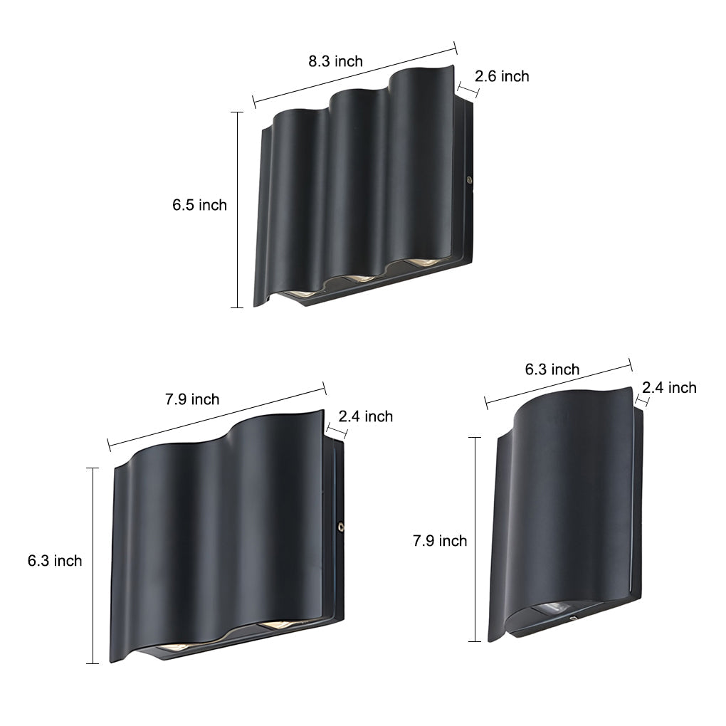 BowLift | LED Wall Light Outdoor Modern Black Sconce