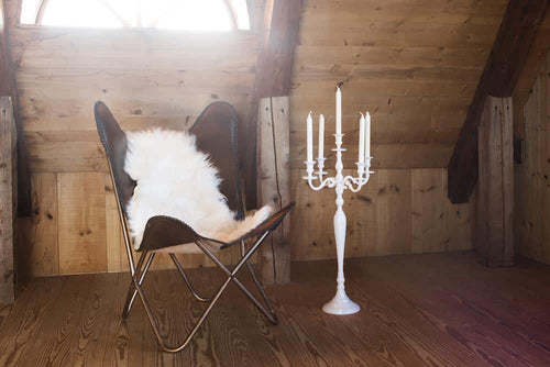 Beautiful candelabrum 5-armed - 120 cm. (White) | Bowlift