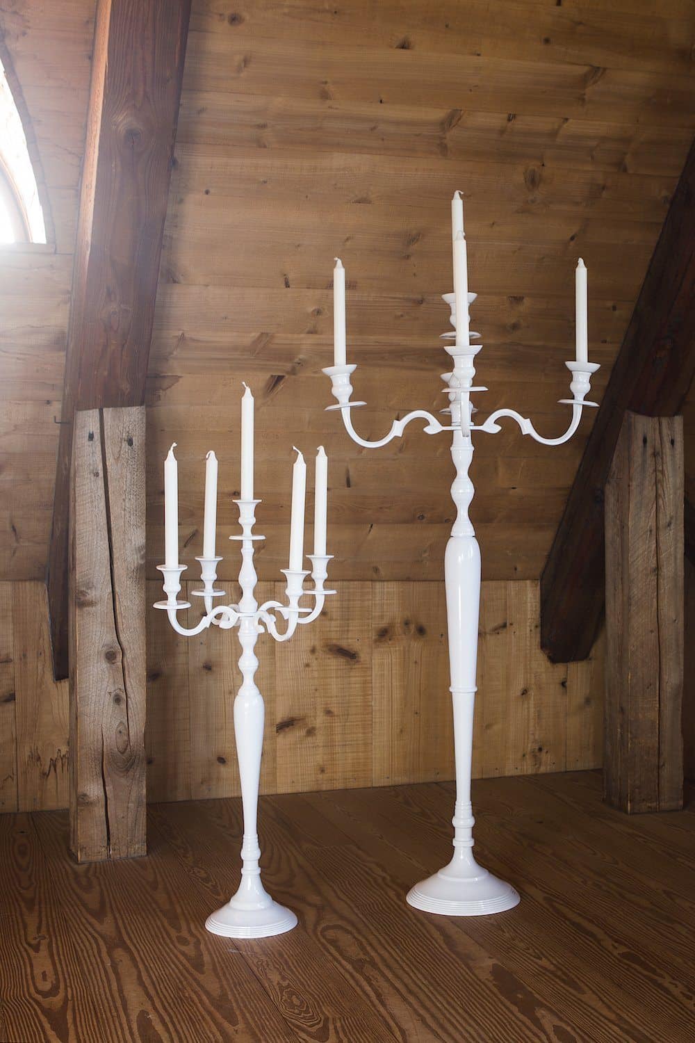 Beautiful candelabrum 5-armed - 120 cm. (White) | Bowlift