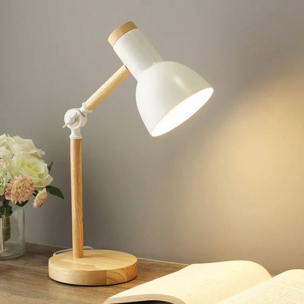 BowLift | Scandinavian table lamp made of wood with LED & adjustable arm