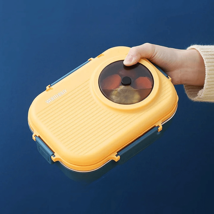 BowLift | Stainless Steel Lunchbox with Leak-Proof Lid and 3-Compartment Divider System