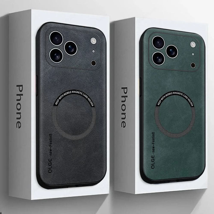 BowLift | Premium Leather MagSafe Case for iPhone 11-17 Series