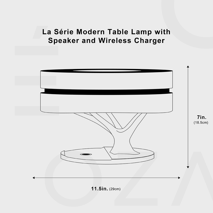 LumeCharge - Minimalistic LED Table Lamp with Wireless Charging | Bowlift