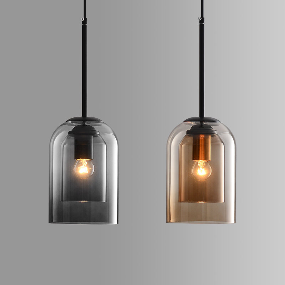 LuxeBeam Light - Modern Pendant Light made of douBowlifte glass | Bowlift