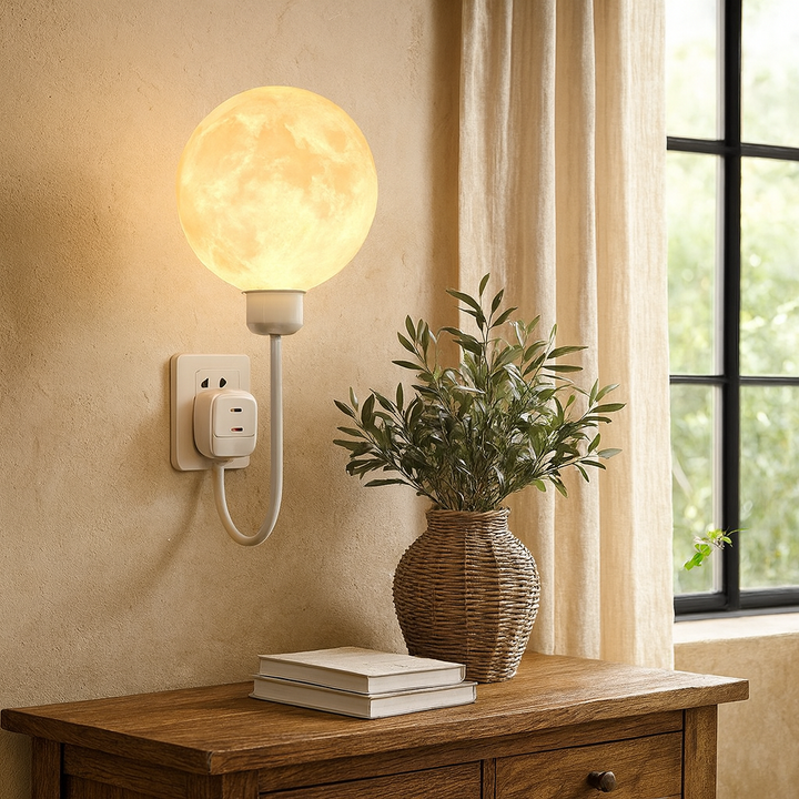 BowLift | Moon LED Wall Lamp - Modern Wall Sconce for Bedrooms and Living Rooms with Soft Light 3000K