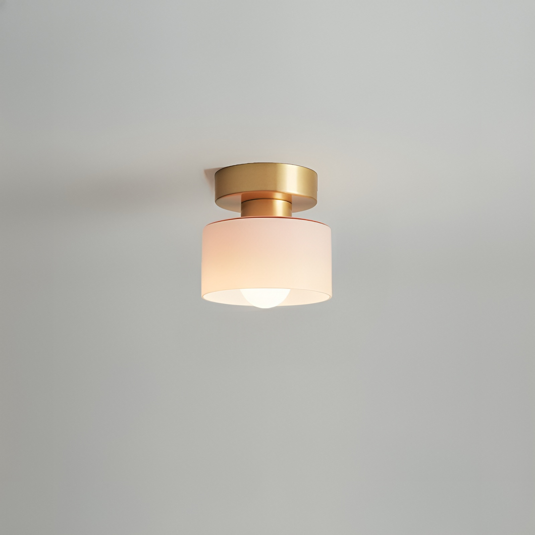 BowLift | Bauhaus LED Ceiling Lamp in Gold Finish – Modern Ceiling Lamp for Living Room and Bedroom