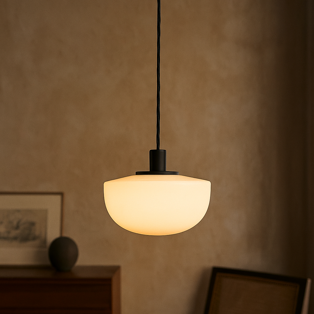 BowLift | LED Hanging Lamp with Elegant Italian Design for Dining Room and Living Room – Adjustable Height, Warm Light