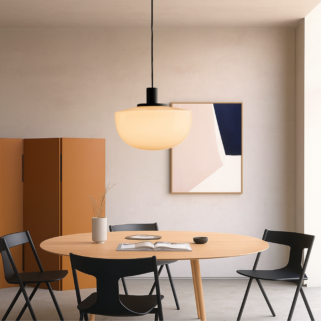 BowLift | LED Hanging Lamp with Elegant Italian Design for Dining Room and Living Room – Adjustable Height, Warm Light