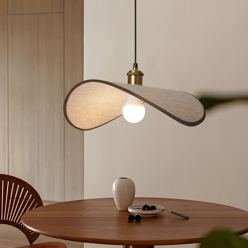 BowLift | Wabi Sabi Pendant Lamp with Warm LED Light, Adjustable Height, Perfect Lamp for Living Room and Over Table