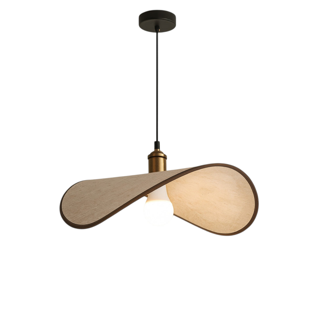 BowLift | Wabi Sabi Pendant Lamp with Warm LED Light, Adjustable Height, Perfect Lamp for Living Room and Over Table