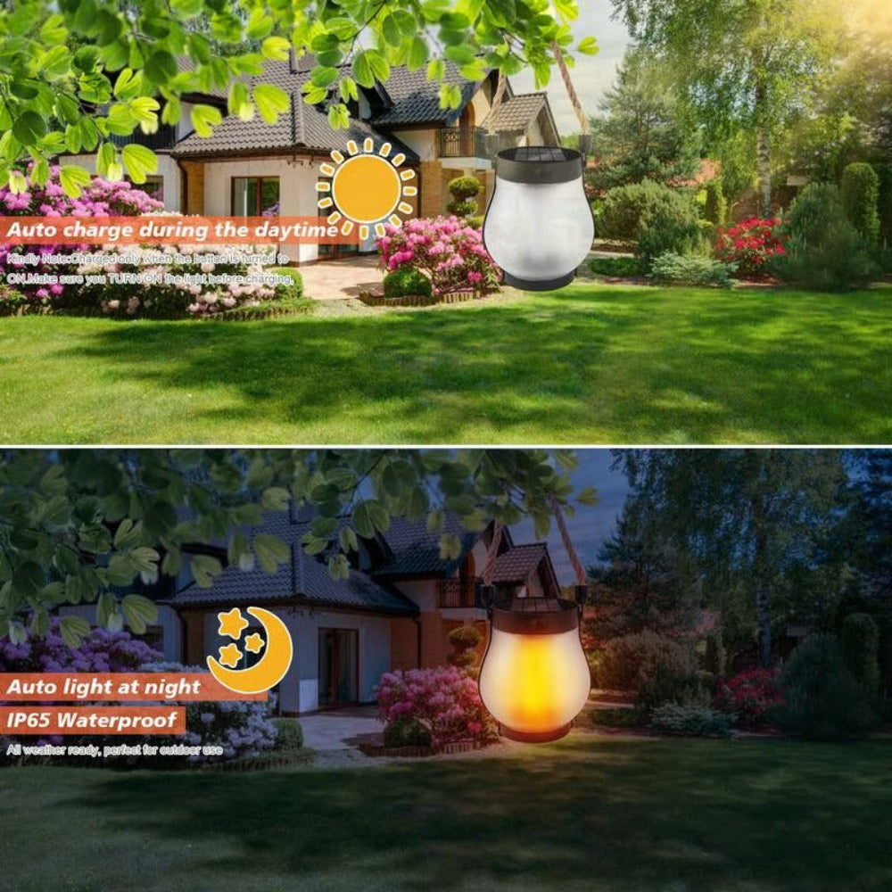BowLift | Centerpieces Solar Light Waterproof Lantern Flickering Garden Lamp