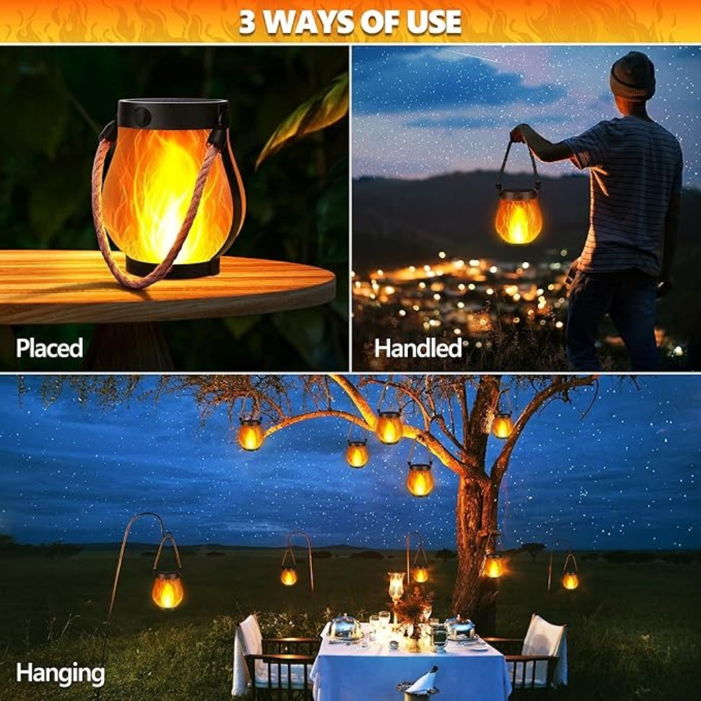 BowLift | Centerpieces Solar Light Waterproof Lantern Flickering Garden Lamp