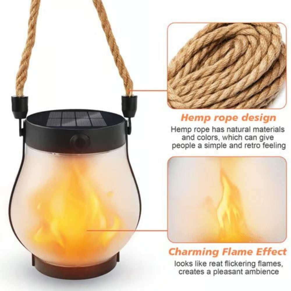 BowLift | Centerpieces Solar Light Waterproof Lantern Flickering Garden Lamp