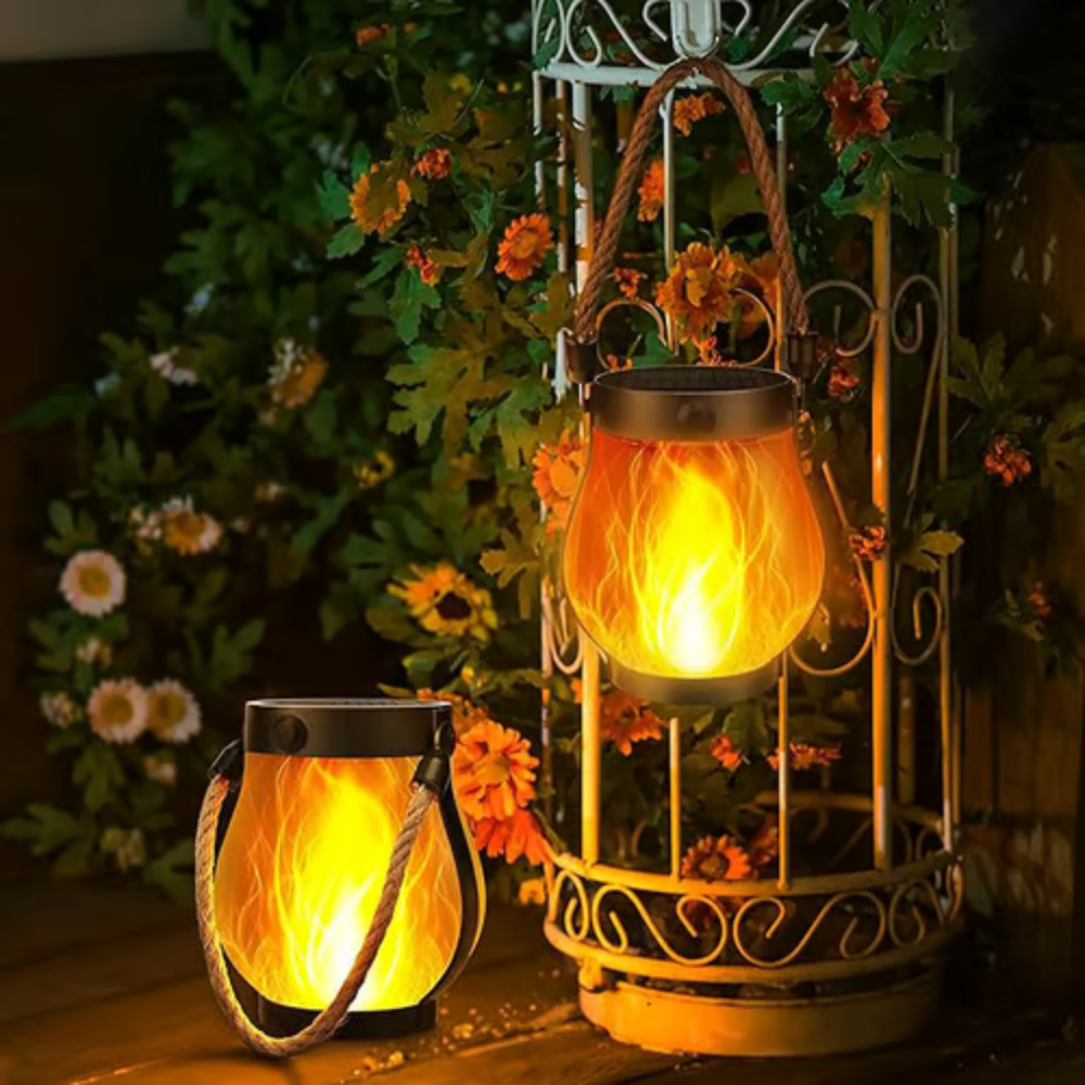 BowLift | Centerpieces Solar Light Waterproof Lantern Flickering Garden Lamp