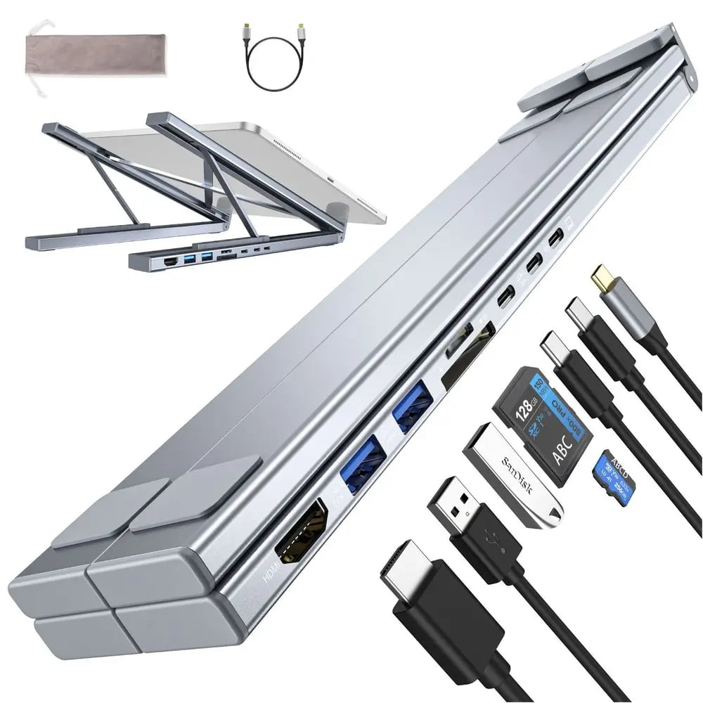 BowLift | Foldable laptop stand with 8-in-1 hub – For tech enthusiasts & fast charging fans