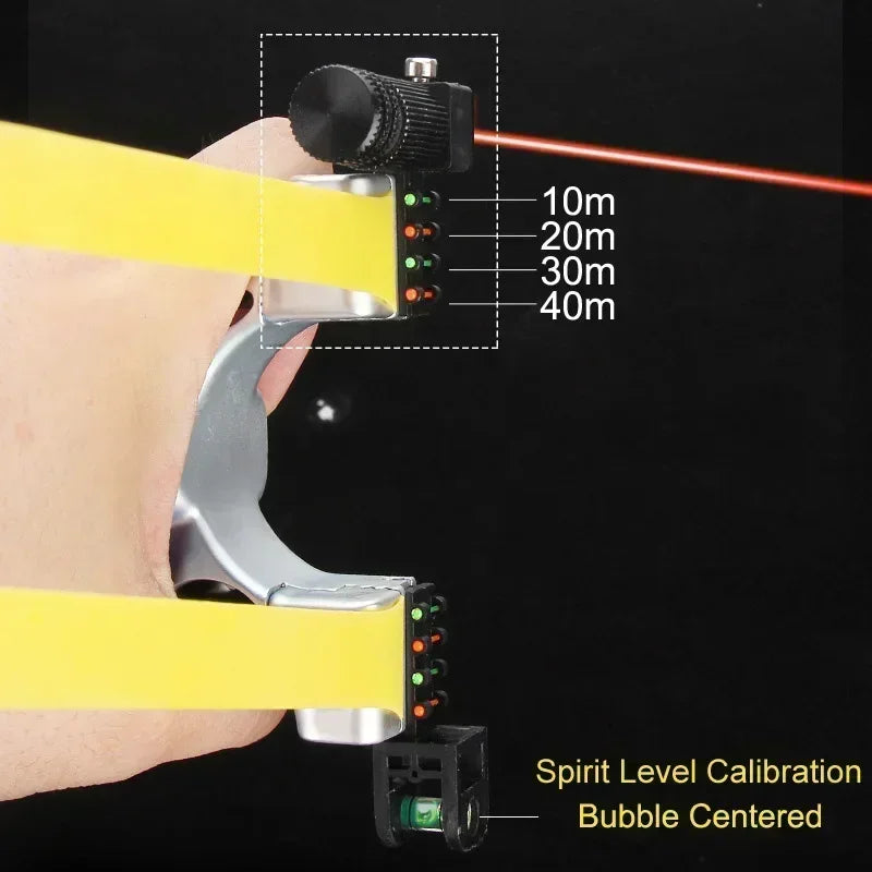 BowLift | Slingshot with Anti-Slip Grip | Built-in Laser & Level for Precision Shooting