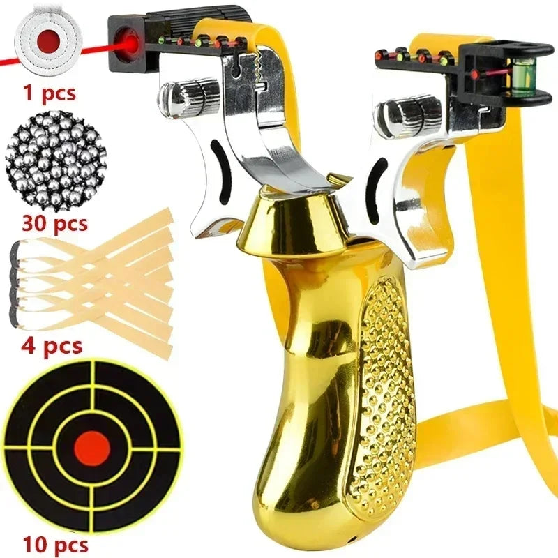 BowLift | Slingshot with Anti-Slip Grip | Built-in Laser & Level for Precision Shooting