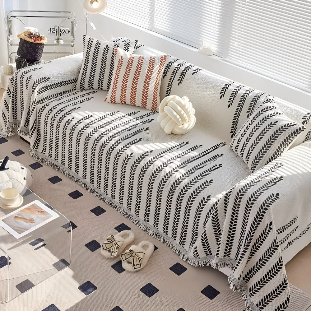 BowLift | Leaf Fringed Lace Sofa Cover