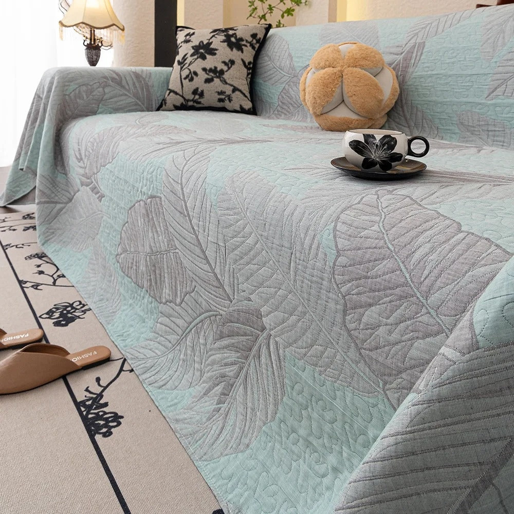 BowLift | Leaf Pattern Gauze Sofa Cover