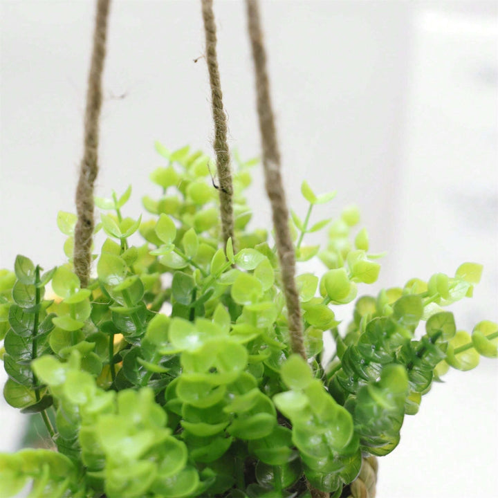 BowLift | Leafara Hanging Artificial Plant In Woven Basket Pot