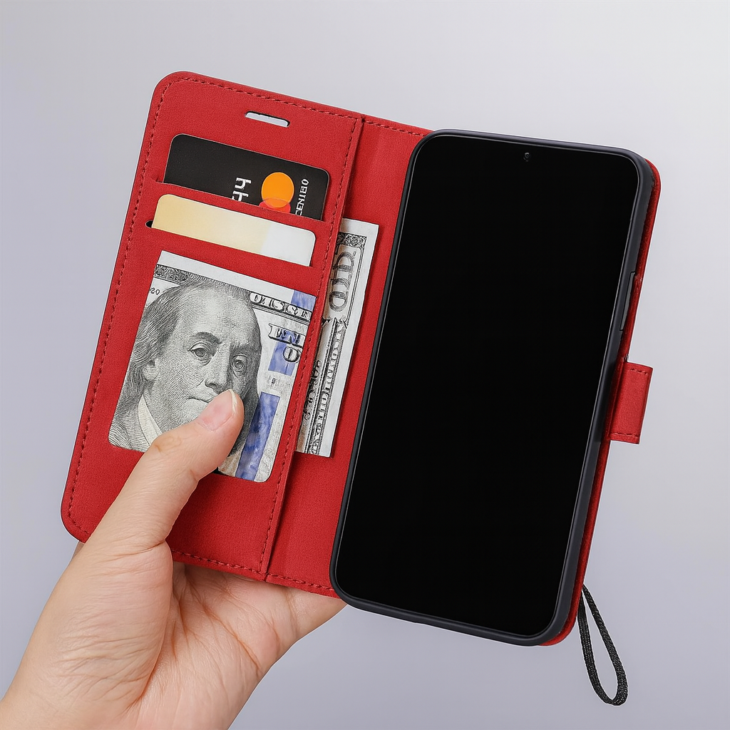 BowLift | Leather Wallet Flip Phone Case