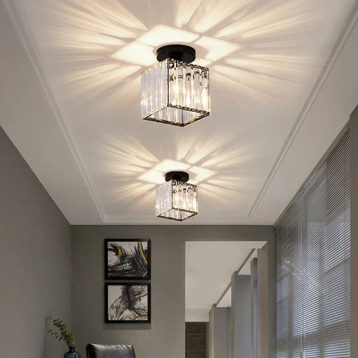Crystal ceiling light – Luxury lampshade made of crystal for hallway and living room | Bowlift