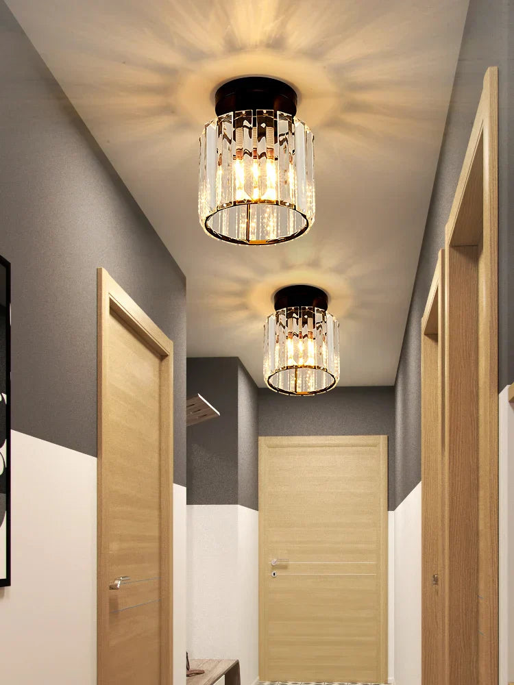 Crystal ceiling light – Luxury lampshade made of crystal for hallway and living room | Bowlift