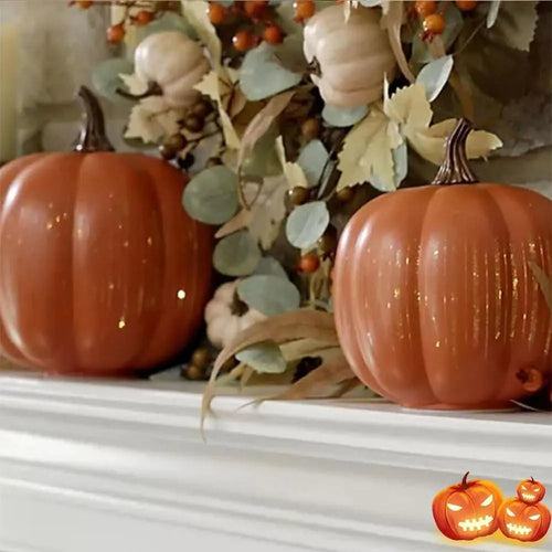 BowLift | Illuminated Pumpkins with Star Light – Decorative Autumn Accent with Timer