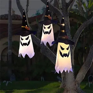 BowLift | Glowing Witch Hat – LED Halloween Decoration for Outdoor Use with Flashing Modes