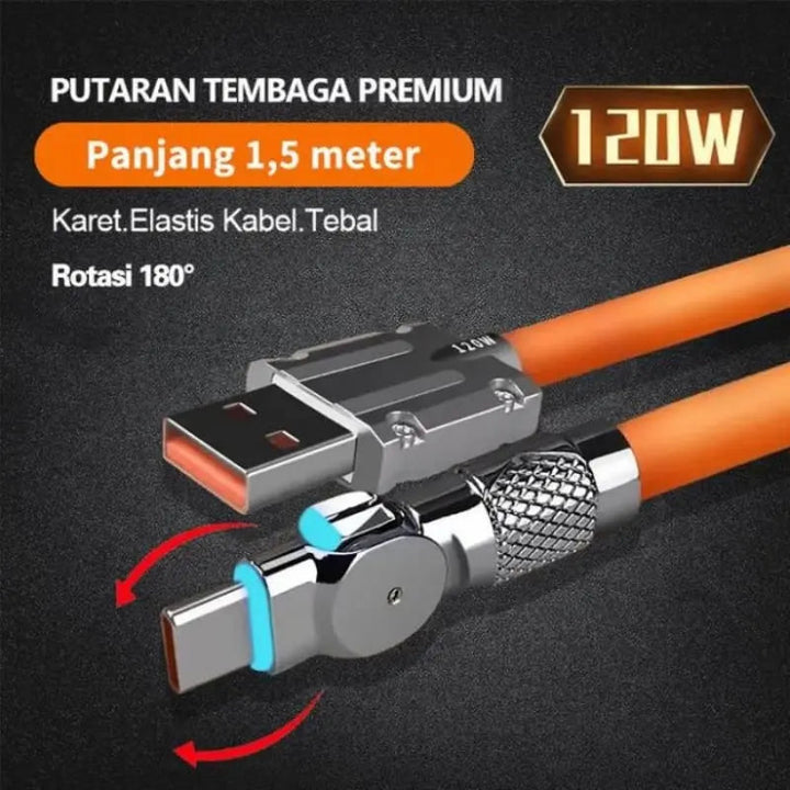 BowLift | Illuminated 540° Redatable data cable – High quality & fast charging