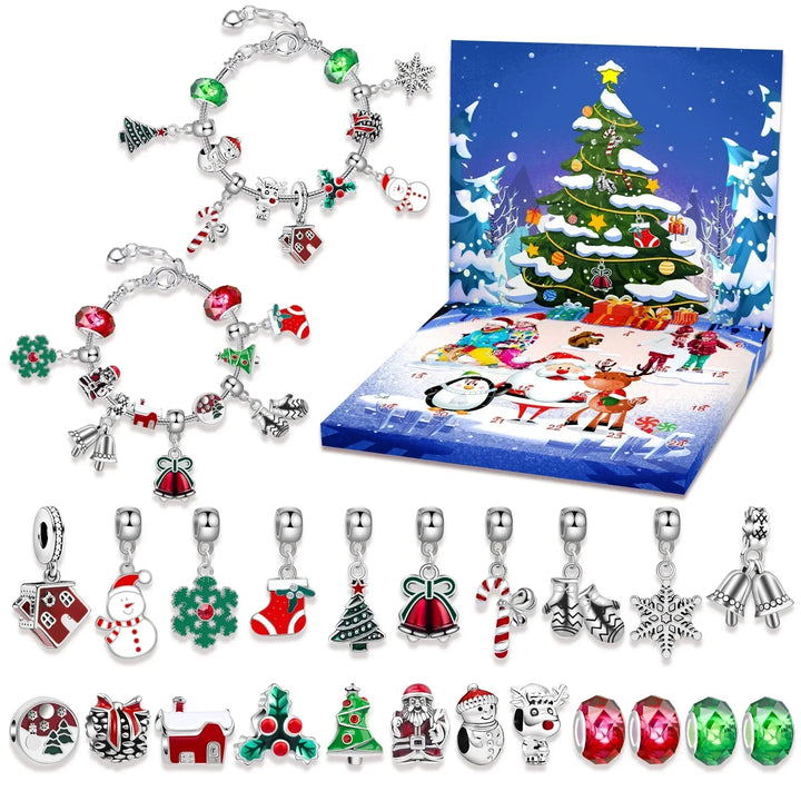 BowLift | JoyCraft Adventskalender Giftbox 2025 – 24-daagse DIY kalender voor meisjes met sneeuwman & kerstman