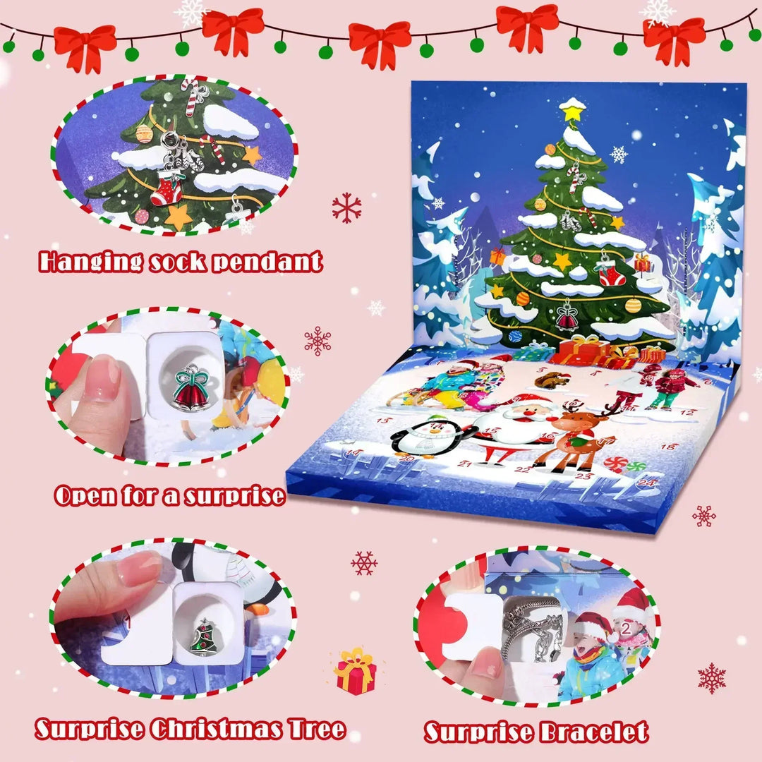 BowLift | JoyCraft Adventskalender Giftbox 2025 – 24-daagse DIY kalender voor meisjes met sneeuwman & kerstman