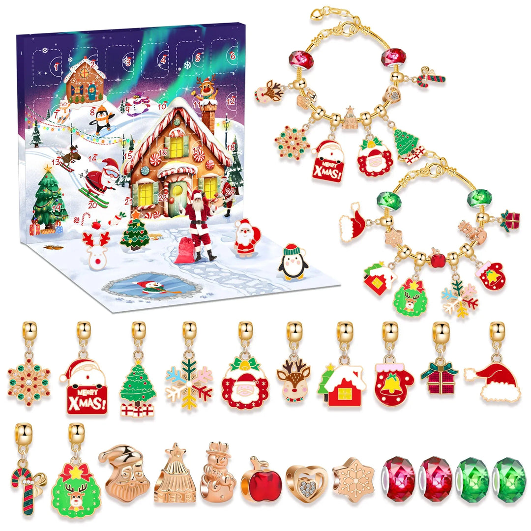 BowLift | JoyCraft Adventskalender Giftbox 2025 – 24-daagse DIY kalender voor meisjes met sneeuwman & kerstman
