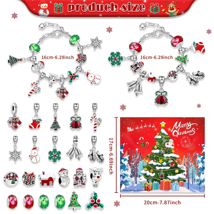 BowLift | JoyCraft Adventskalender Giftbox 2025 – 24-daagse DIY kalender voor meisjes met sneeuwman & kerstman