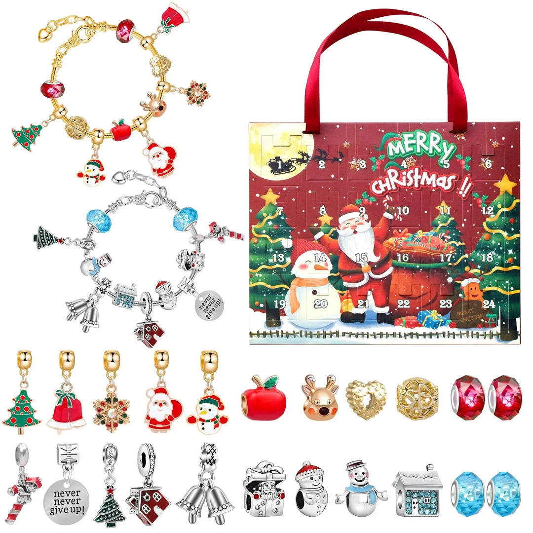 BowLift | JoyCraft Adventskalender Giftbox 2025 – 24-daagse DIY kalender voor meisjes met sneeuwman & kerstman